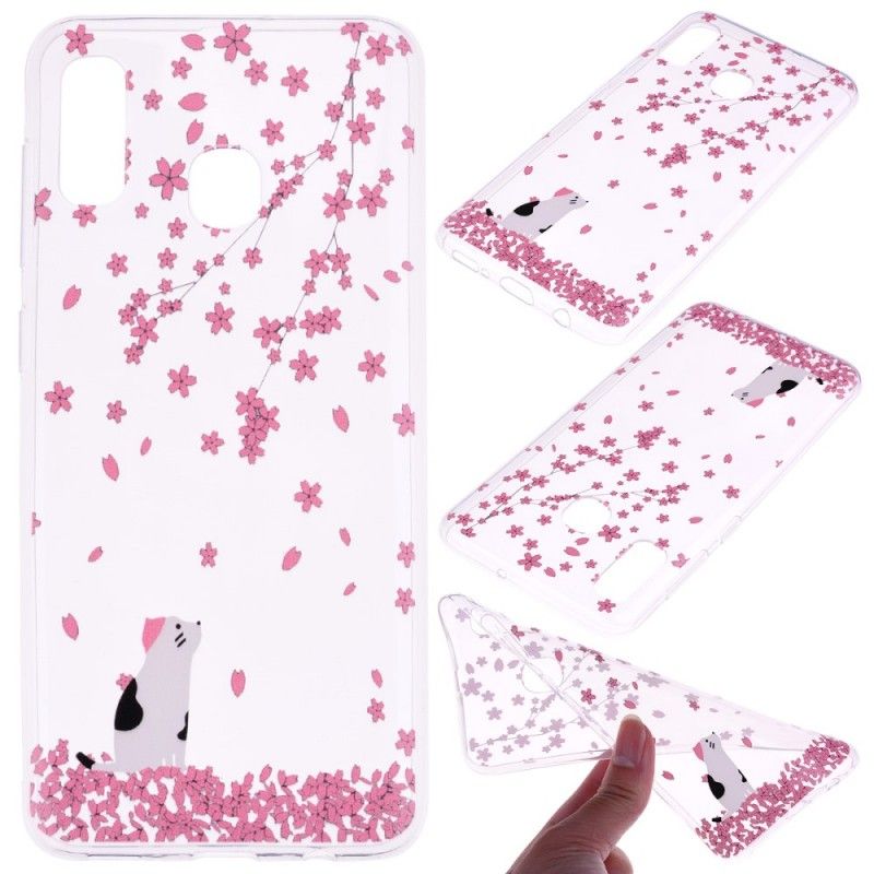 Kuori Huawei P30 Lite Terälehdet Ja Kissa