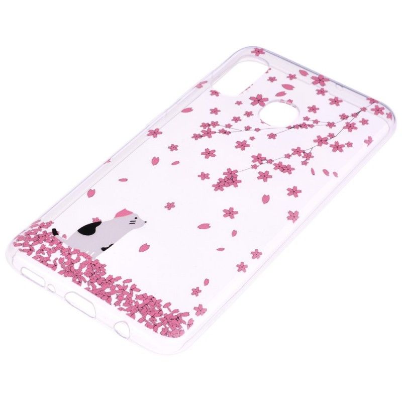Kuori Huawei P30 Lite Terälehdet Ja Kissa