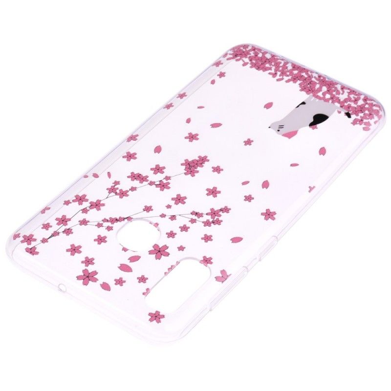 Kuori Huawei P30 Lite Terälehdet Ja Kissa