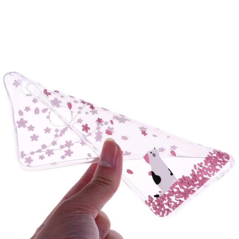 Kuori Huawei P30 Lite Terälehdet Ja Kissa