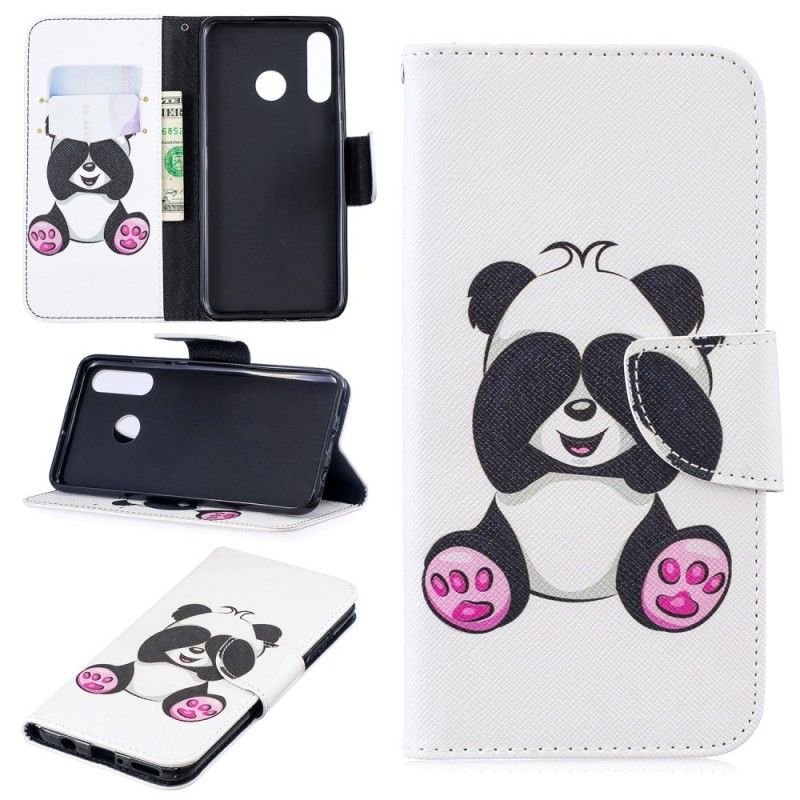 Nahkakotelo Huawei P30 Lite Puhelinkuoret Hauska Panda