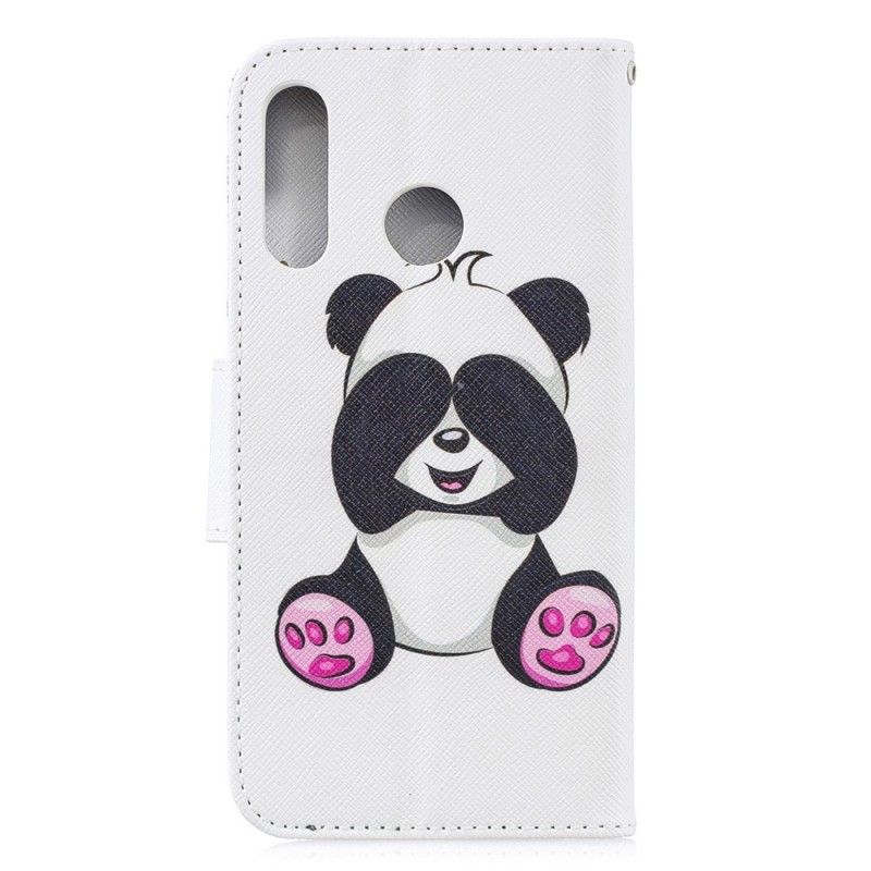 Nahkakotelo Huawei P30 Lite Puhelinkuoret Hauska Panda