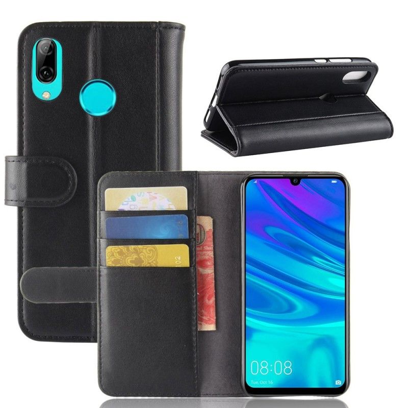 Suojakuori Huawei P30 Lite Ruskea Musta Halkaistu Nahka
