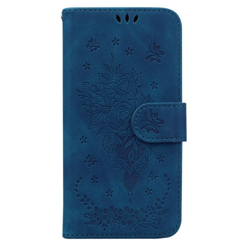 Nahkakotelo Oppo Reno 12 5g Floralie Hihnalla