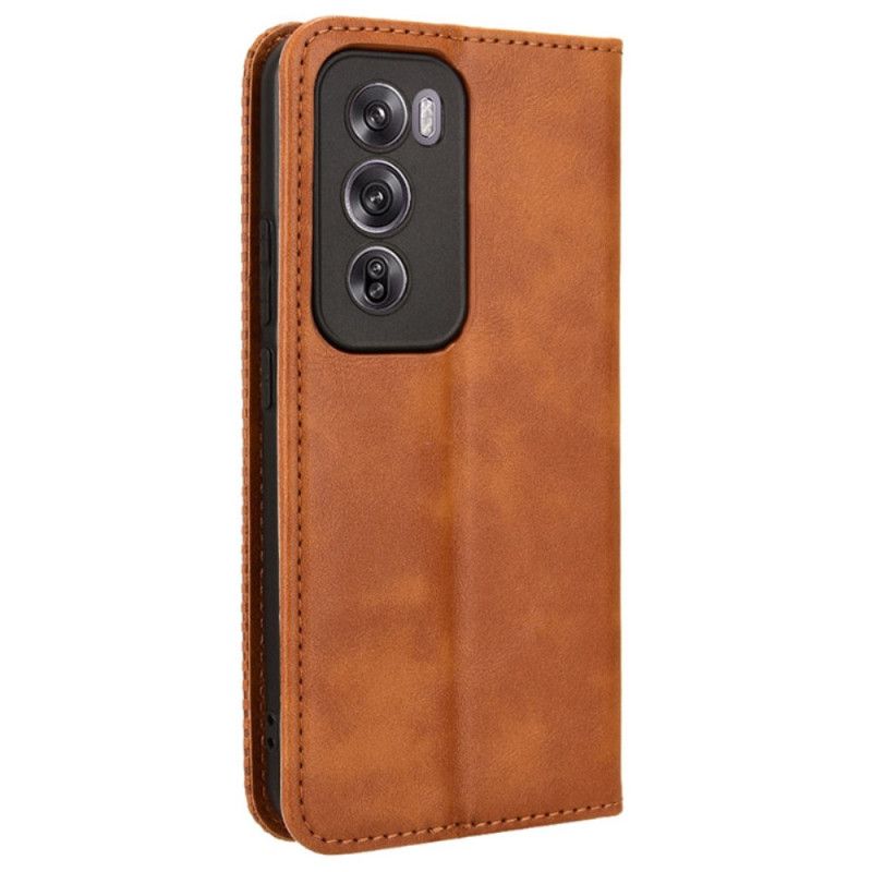 Nahkakotelo Oppo Reno 12 5g Vintage Frieze Suojakuori