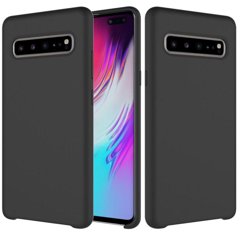 Kuori Samsung Galaxy S10 5G Punainen Musta Silikoninen Silkkinen Kosketus
