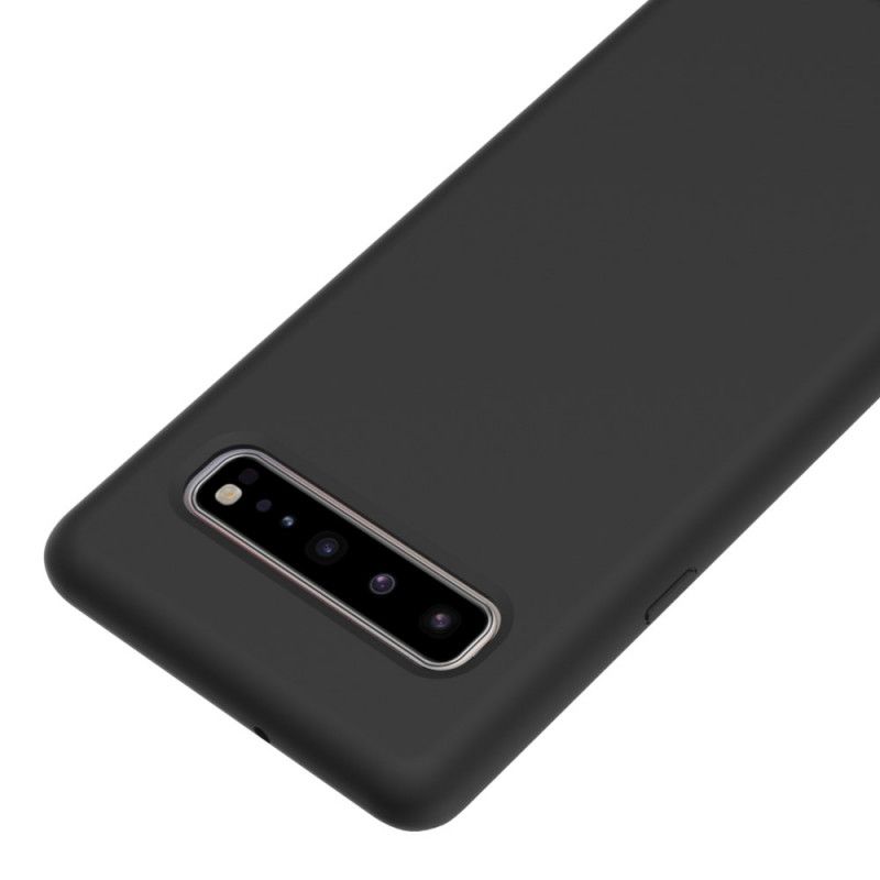 Kuori Samsung Galaxy S10 5G Punainen Musta Silikoninen Silkkinen Kosketus