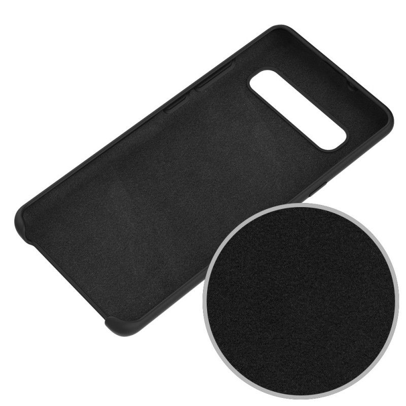 Kuori Samsung Galaxy S10 5G Punainen Musta Silikoninen Silkkinen Kosketus