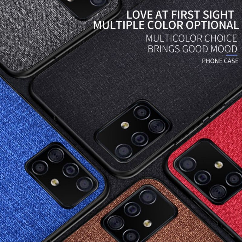 Kuori Samsung Galaxy A51 Harmaa Musta Kankaan Rakenne