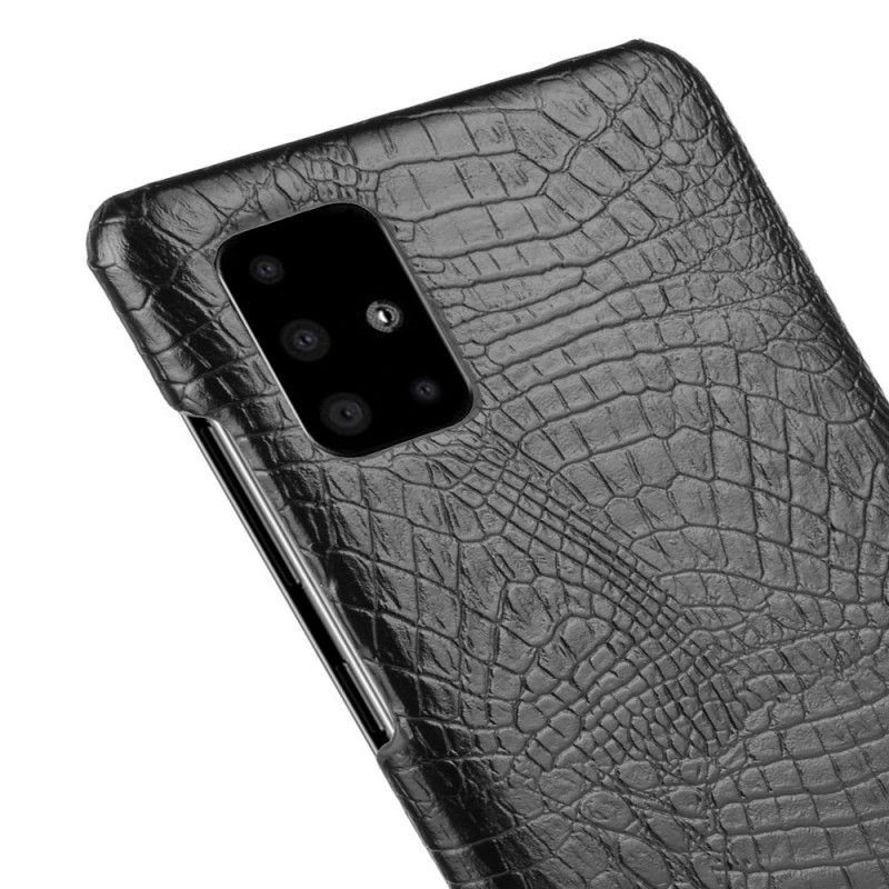 Kuori Samsung Galaxy A51 Valkoinen Musta Krokotiilin Ihovaikutus