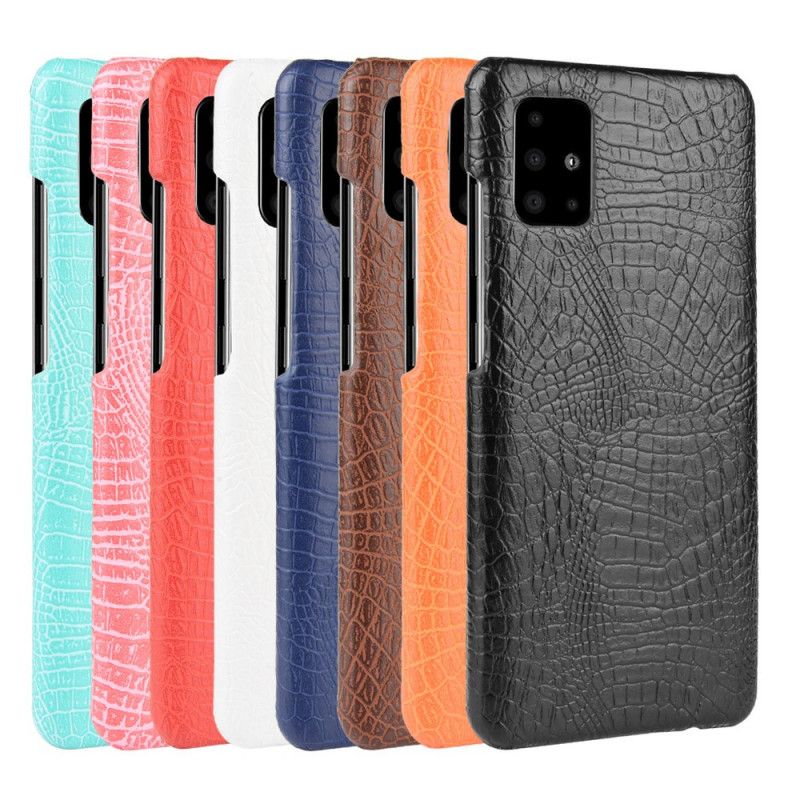 Kuori Samsung Galaxy A51 Valkoinen Musta Krokotiilin Ihovaikutus