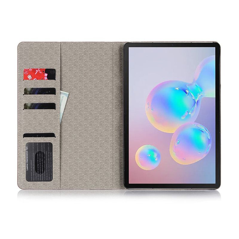 Kuoret Samsung Galaxy Tab S6 Punainen Musta Krokotiilin Rakenne Suojakuori
