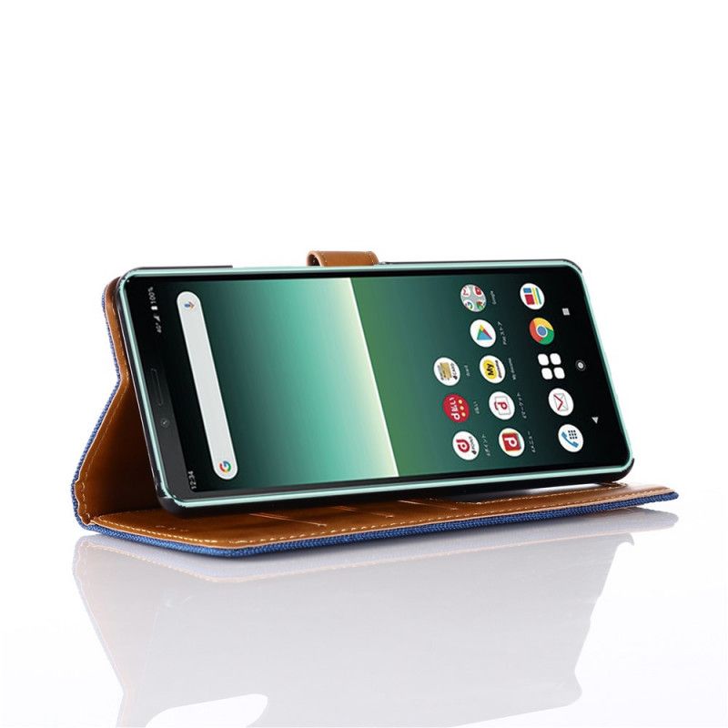 Kotelot Sony Xperia 10 II Tummansininen Musta Oxford-Kangas Suojakuori