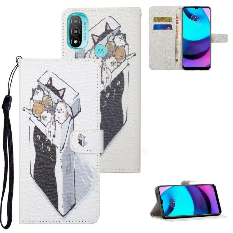 Flip Case Moto G71 5G Suojaketju Kuori Toimitus Thong Cats