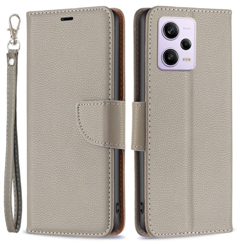Flip Case Xiaomi Redmi Note 12 Pro Suojaketju Kuori Vino Hihnalukko