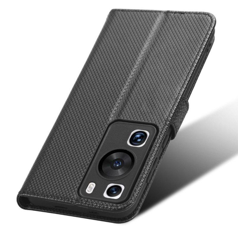 Kotelot Huawei P60 Pro Suojaketju Kuori Tyylikäs Keinonahka Hihnalla