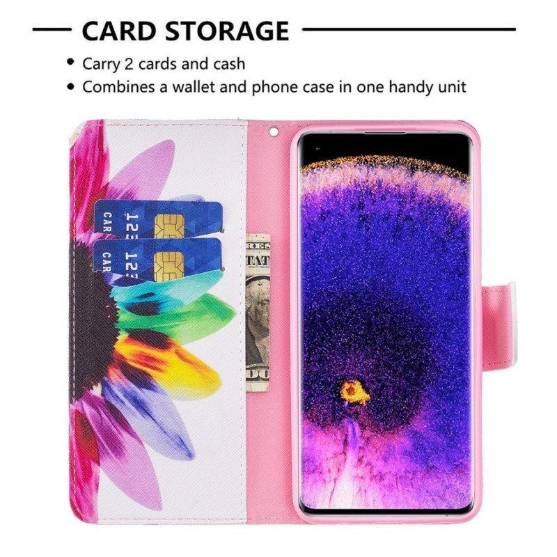Kotelot Oppo Find X5 Akvarelli Kukka