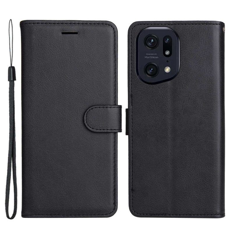 Kotelot Oppo Find X5 Pro Suojaketju Kuori Tavallinen Hihnalla
