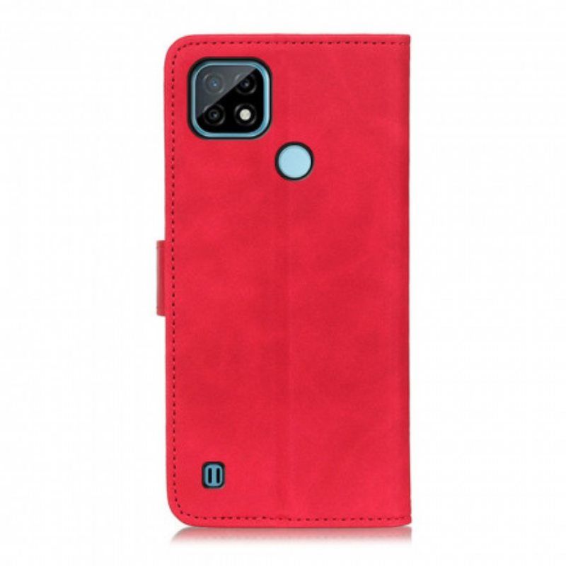 Kotelot Realme C21 Matta Vintage Leather Effect Khazneh
