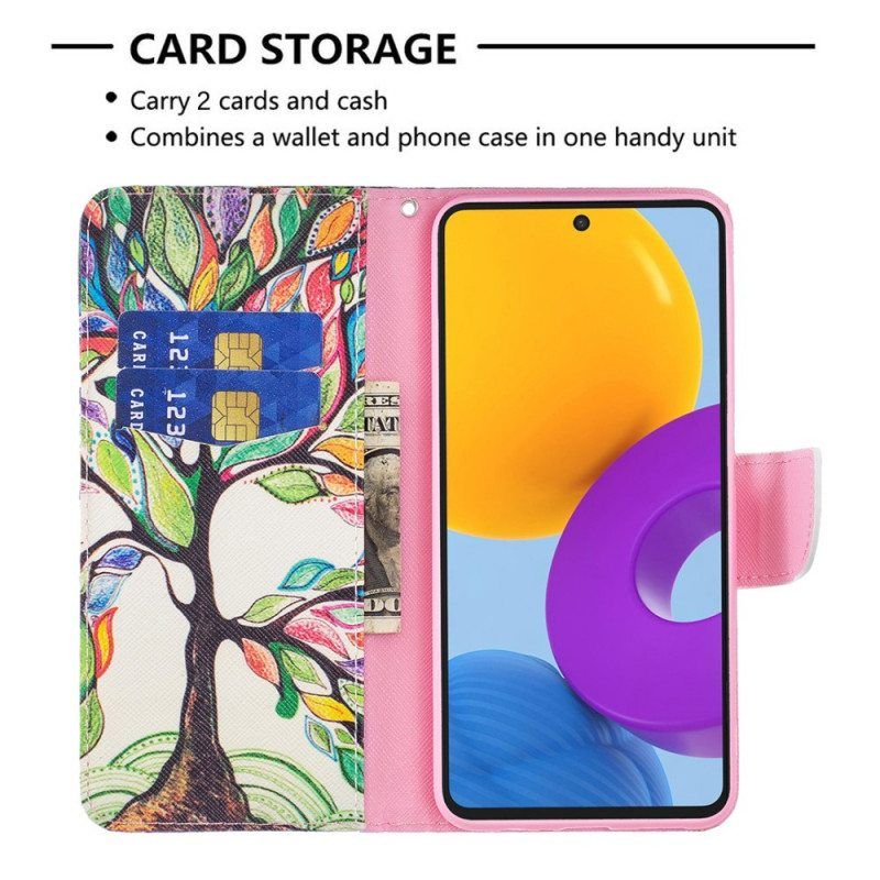 Kotelot Samsung Galaxy M52 5G Sateenkaari Puu