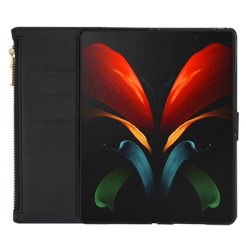 Kotelot Samsung Galaxy Z Fold 4 Ultra Paljetoitu Hihnalla