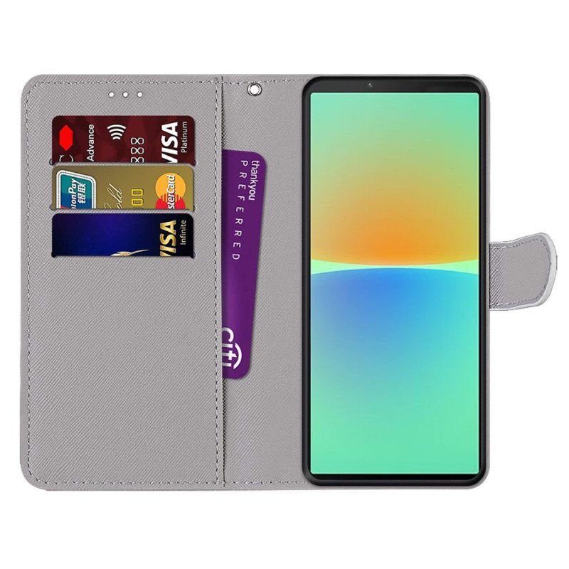 Kotelot Sony Xperia 10 IV Marmori- Ja Glitter-kolmio