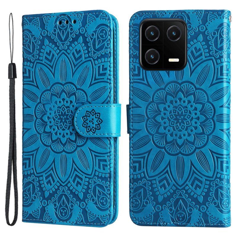 Kotelot Xiaomi 13 Mandala-aurinko Kaulanauhalla