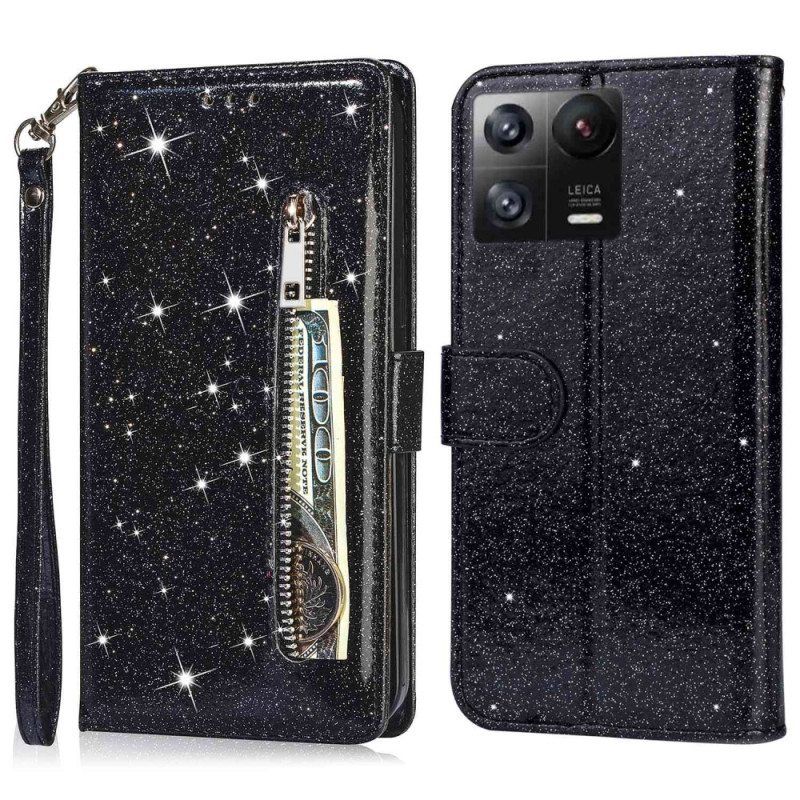Kotelot Xiaomi 13 Pro Lompakkokotelo Paljetin Lompakon Tyyli
