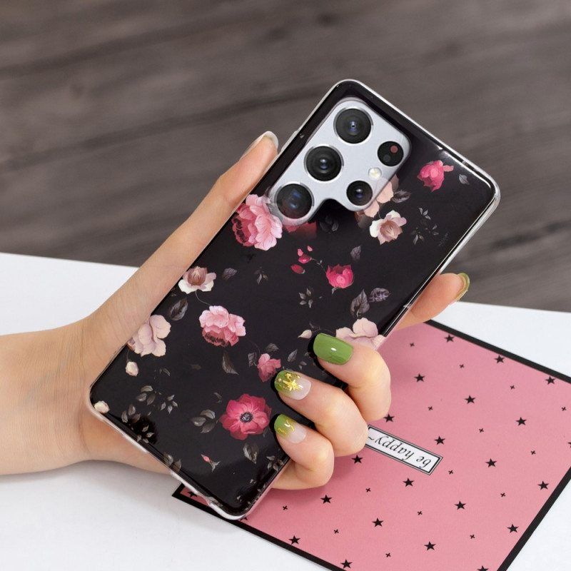 Kuori Samsung Galaxy S22 Ultra 5G Fluoresoivat Liberty Flowers