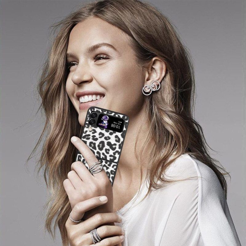Kuori Samsung Galaxy Z Flip 4 Kotelot Flip Leopardi