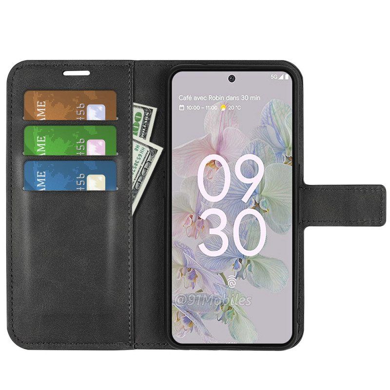 Nahkakotelo Google Pixel 6A Hieno Nahkatyyli