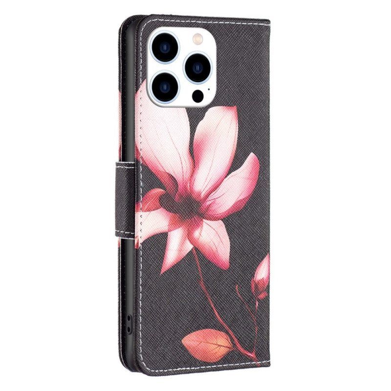 Nahkakotelo iPhone 14 Pro Kukka