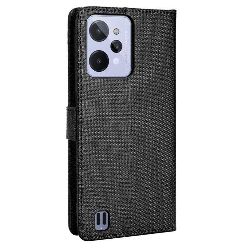 Nahkakotelo Realme C31 Teksturoitu Tehoste Hihnalla