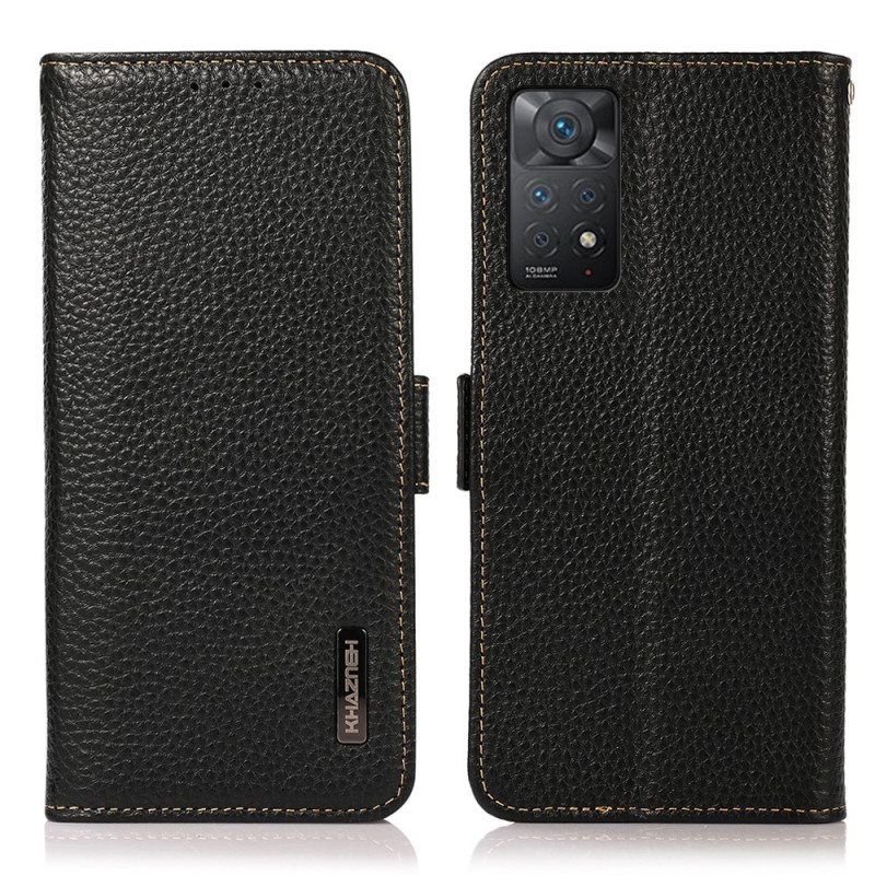 Nahkakotelo Xiaomi Redmi Note 11 Pro / 11 Pro 5G Aito Litchin Nahka Khazneh Rfid