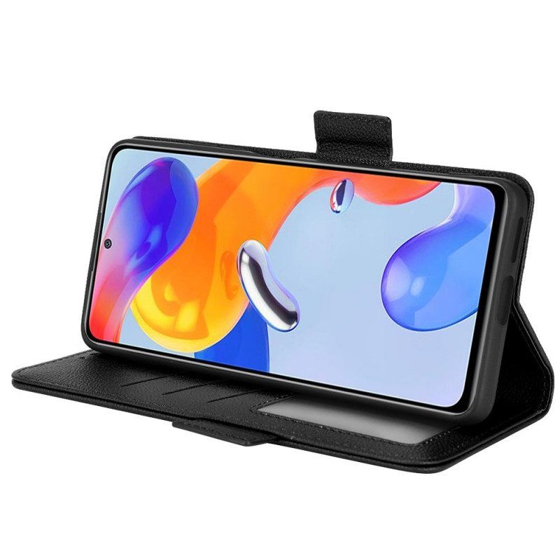 Nahkakotelo Xiaomi Redmi Note 11 Pro / 11 Pro 5G Litsi Tekonahkaa