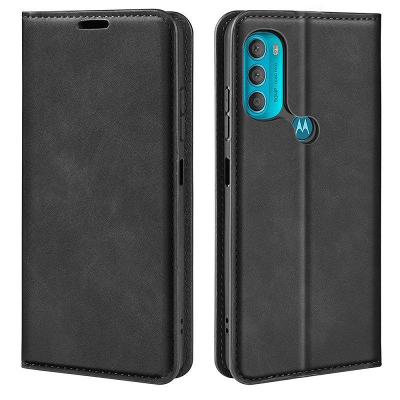 Puhelinkuoret Moto G71 5G Kotelot Flip Silkkipehmeä Nahkaefekti