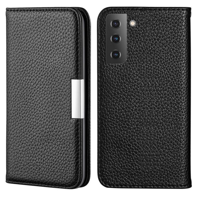 Puhelinkuoret Samsung Galaxy S22 5G Kotelot Flip Keinonahka Litchi Ultra Chic
