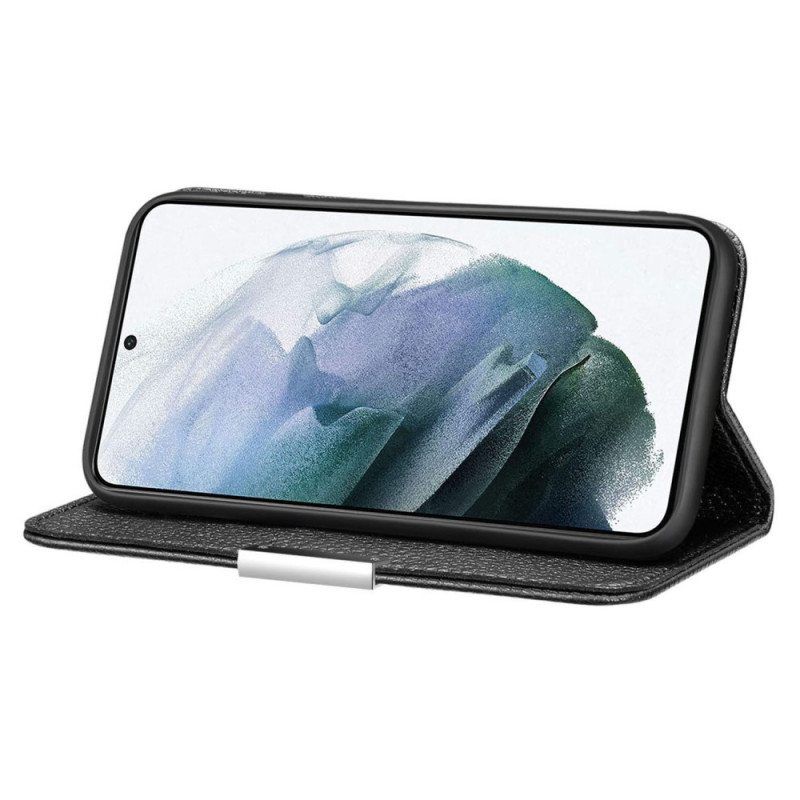 Puhelinkuoret Samsung Galaxy S22 5G Kotelot Flip Keinonahka Litchi Ultra Chic