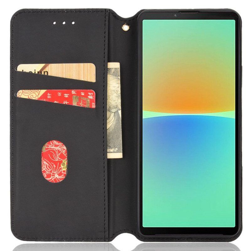 Puhelinkuoret Sony Xperia 10 IV Kotelot Flip 3d Kuutiot