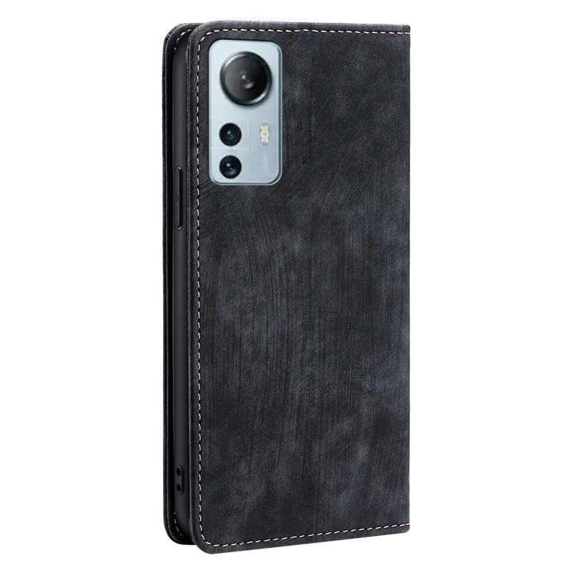 Puhelinkuoret Xiaomi 12 Lite Kotelot Flip Retro Nahkatyyli