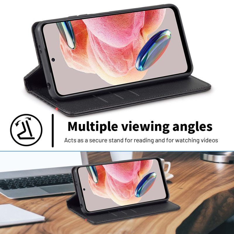 Puhelinkuoret Xiaomi Redmi Note 12 4G Kotelot Flip Hiilikuitu Lc.imeeke