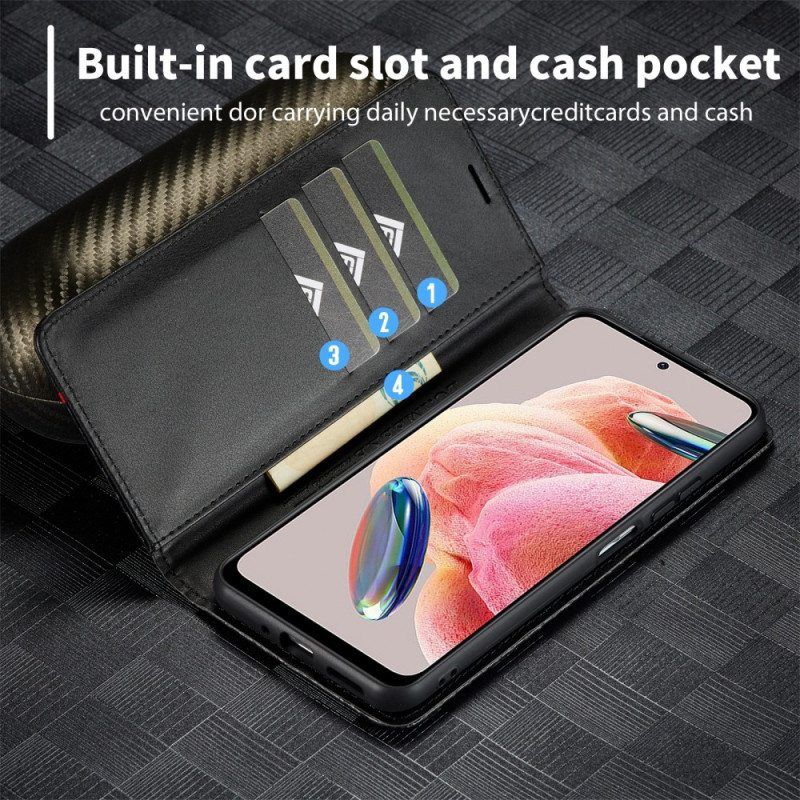 Puhelinkuoret Xiaomi Redmi Note 12 4G Kotelot Flip Hiilikuitu Lc.imeeke